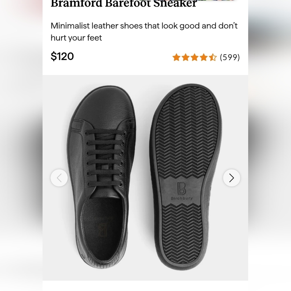 Bramford Barefoot  Leather Sneaker
